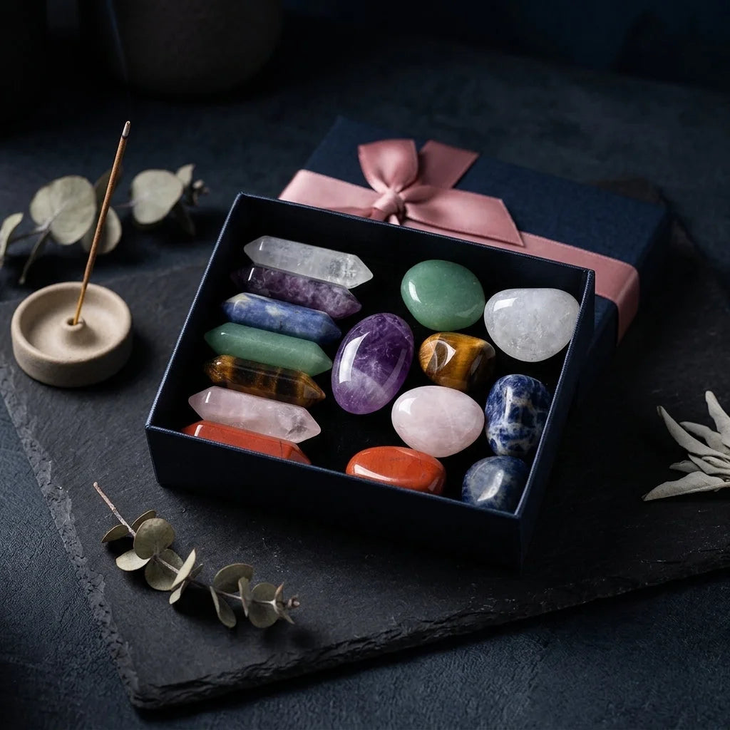 Seven Chakra Meditation Stones Set For Healing Rituals