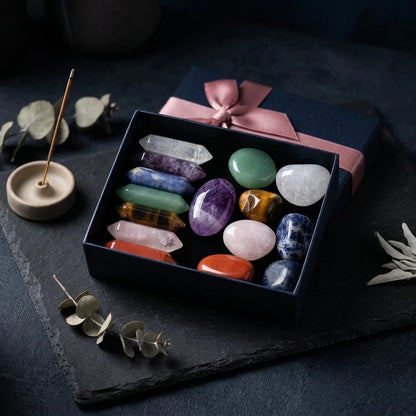 Seven Chakra Meditation Stones Set For Healing Rituals