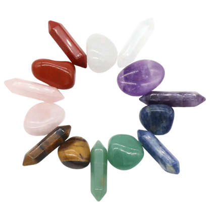 Seven Chakra Meditation Stones Set For Healing Rituals