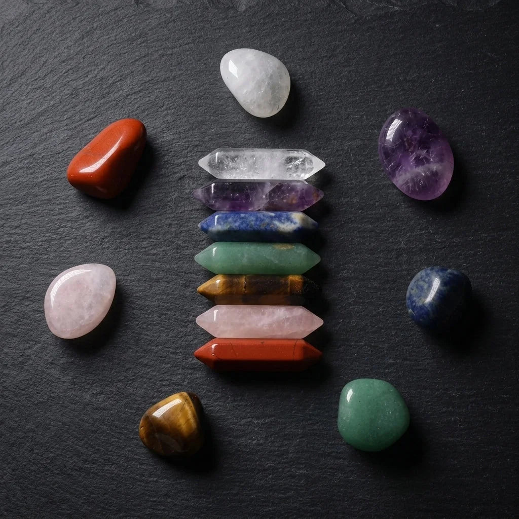 Seven Chakra Meditation Stones Set For Healing Rituals