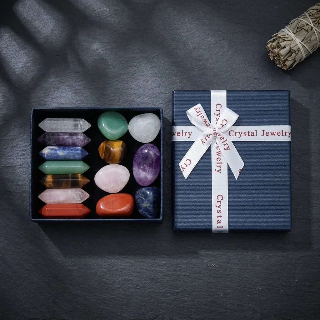 Seven Chakra Meditation Stones Set For Healing Rituals