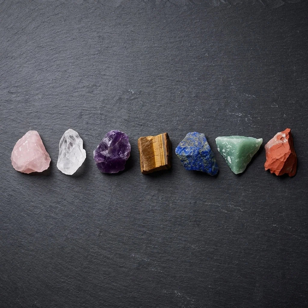 Seven Chakra Tumble Stones For Healing And Balance - Set of 7 + Free Bag