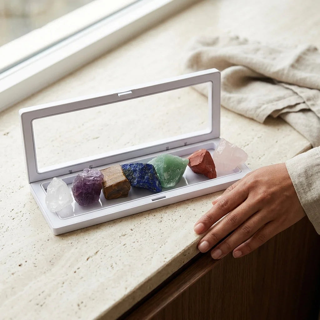Seven Chakra Tumble Stones For Healing And Balance - Set of 7 + Free Bag