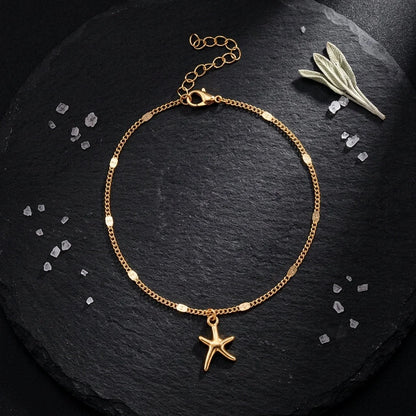 Silver Starfish Unique Ankle Bracelets For Boho Souls