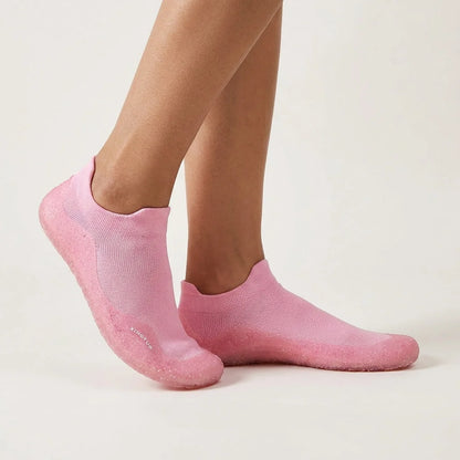 Slip On Yoga Shoes With Knitted Uppers And Grip Sole