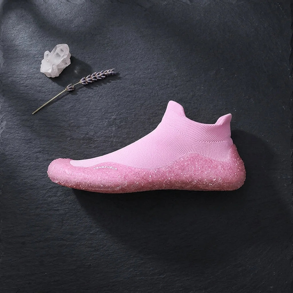 Slip On Yoga Shoes With Knitted Uppers And Grip Sole