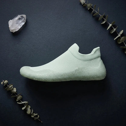 Slip On Yoga Shoes With Knitted Uppers And Grip Sole