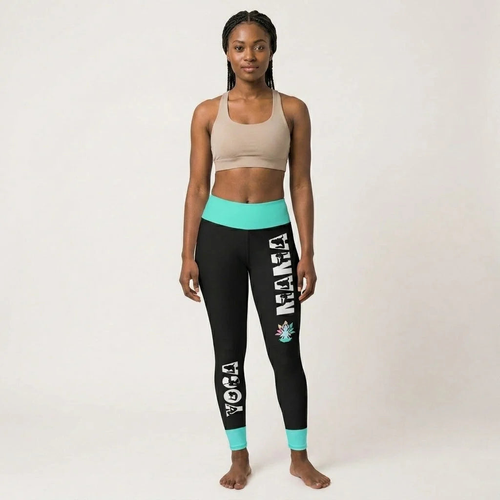 Soft Yoga Leggings With Yoga Mama Lotus Design