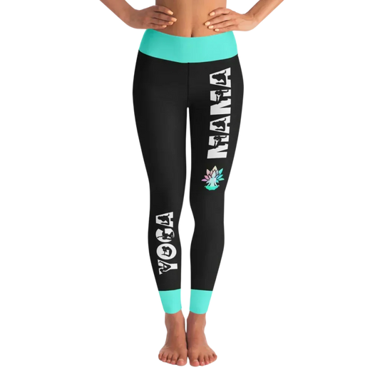 Soft Yoga Leggings With Yoga Mama Lotus Design - XS