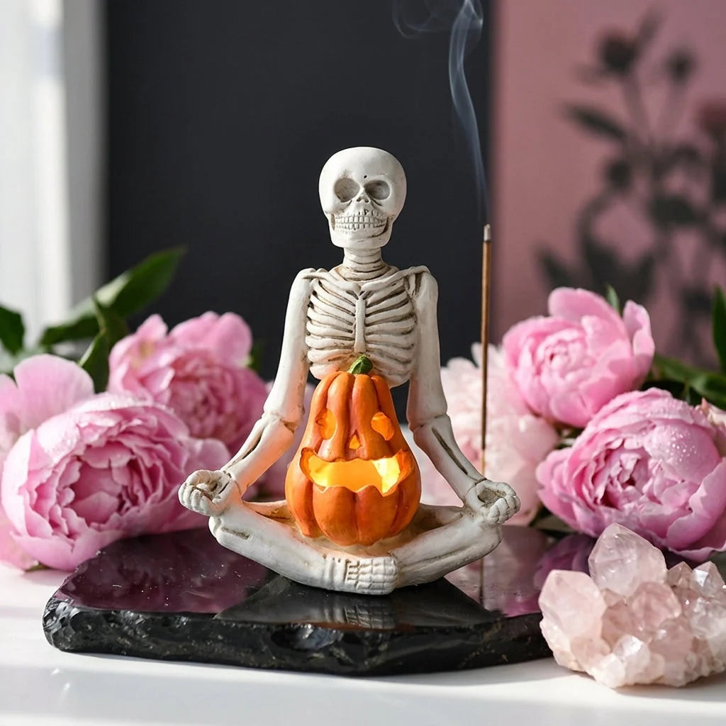 Solar Powered Yoga Skeleton Lawn Light