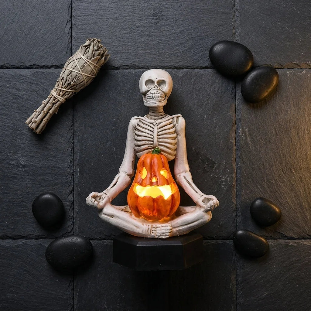 Solar Powered Yoga Skeleton Lawn Light