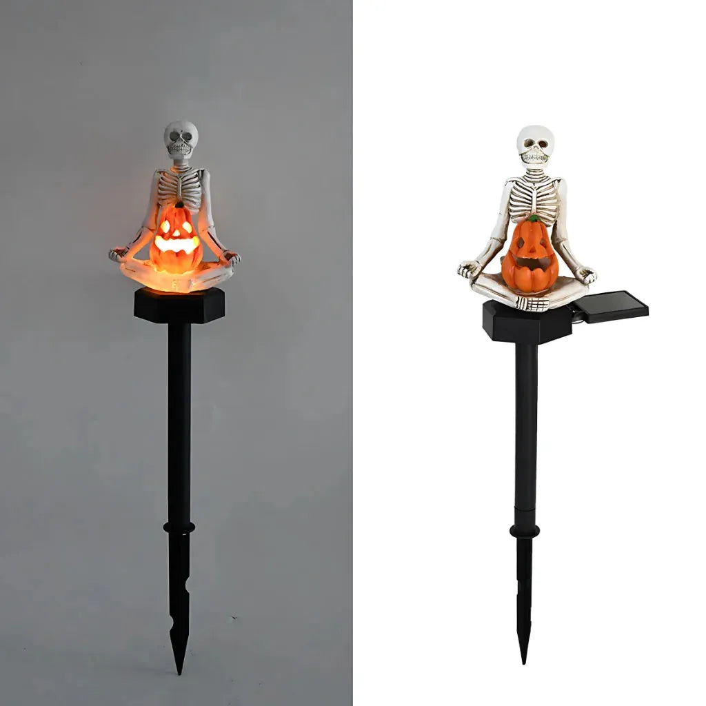 Solar Powered Yoga Skeleton Lawn Light