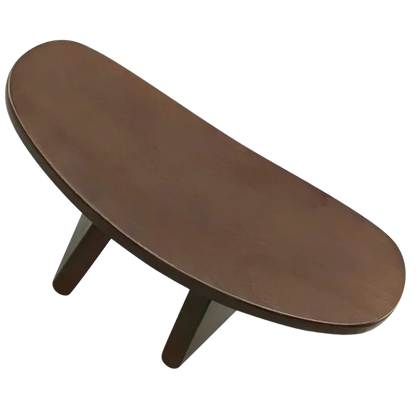 Solid Wood Meditation Seat For Grounded Posture - Dark Brown