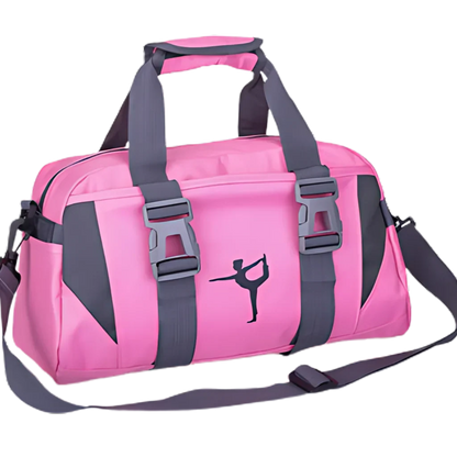 Spacious Yoga Mat Duffle Bag With Compartments - Pink (45 x 23 x25)