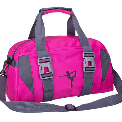 Spacious Yoga Mat Duffle Bag With Compartments - Rose Red (45 x 23 x25)