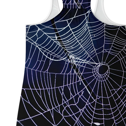 Spider Web Print Racerback Shirt For Yoga Flow