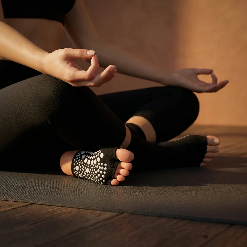 Split Toe Socks For Yoga With Non Slip Grip