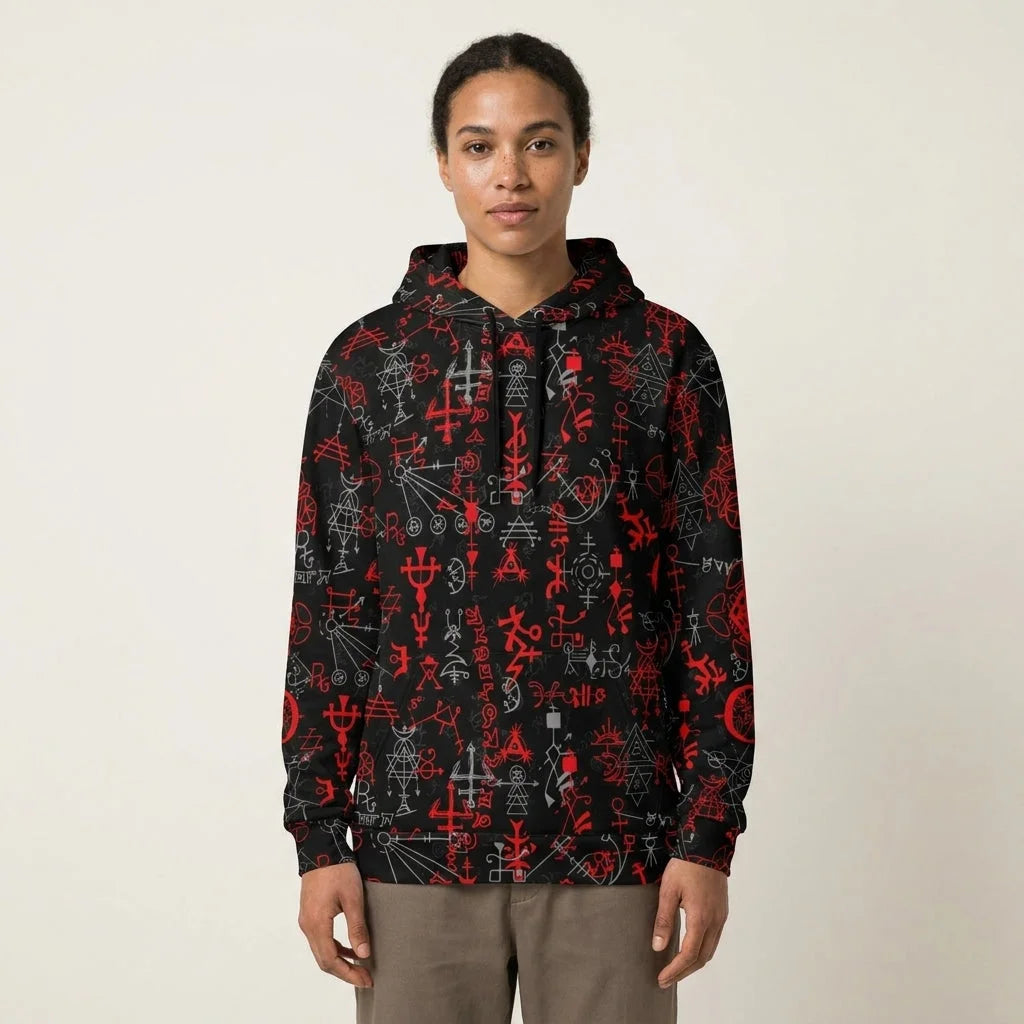 Sport Hoodies With Mystic Symbol Magic Print