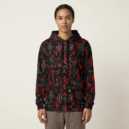 Sport Hoodies With Mystic Symbol Magic Print