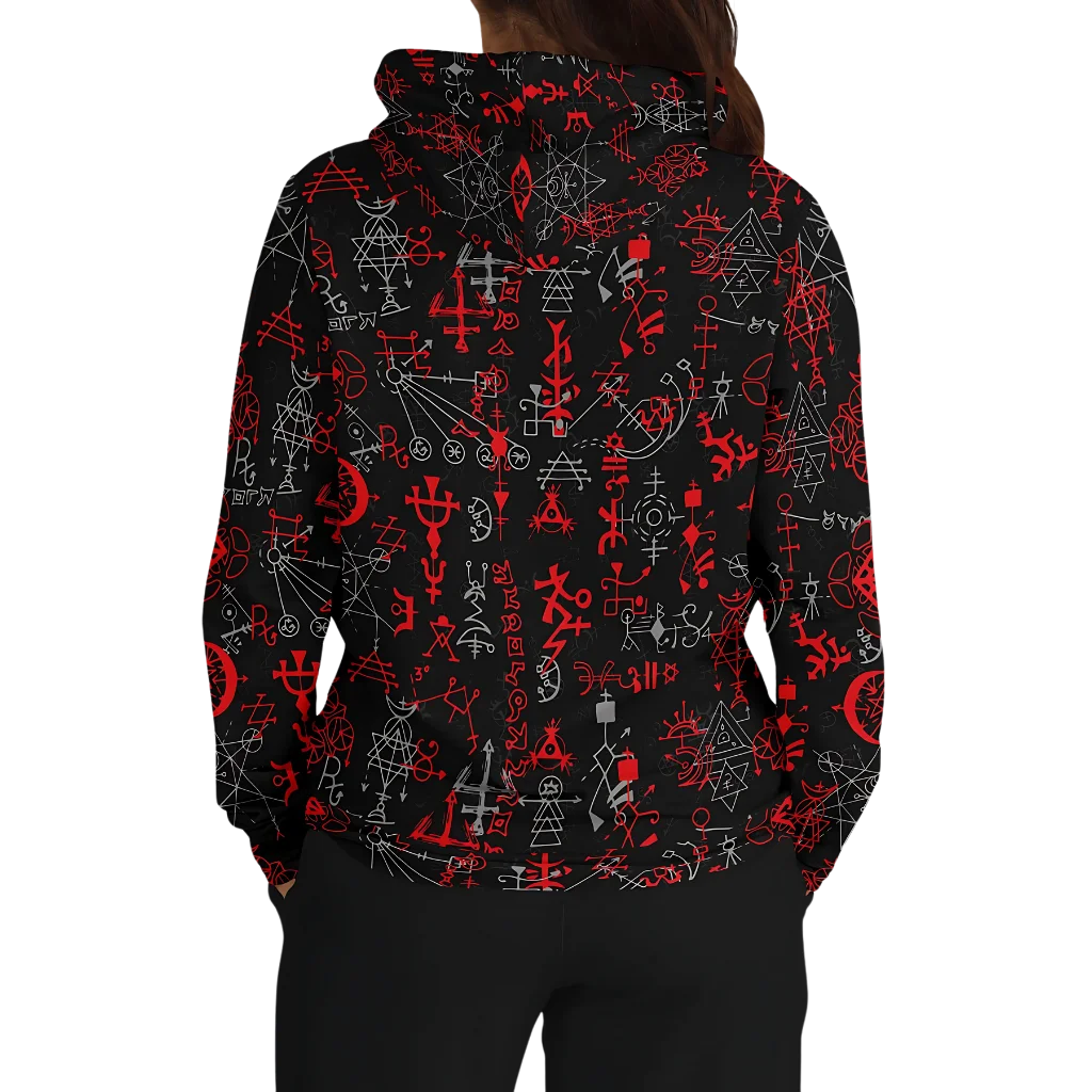 Sport Hoodies With Mystic Symbol Magic Print
