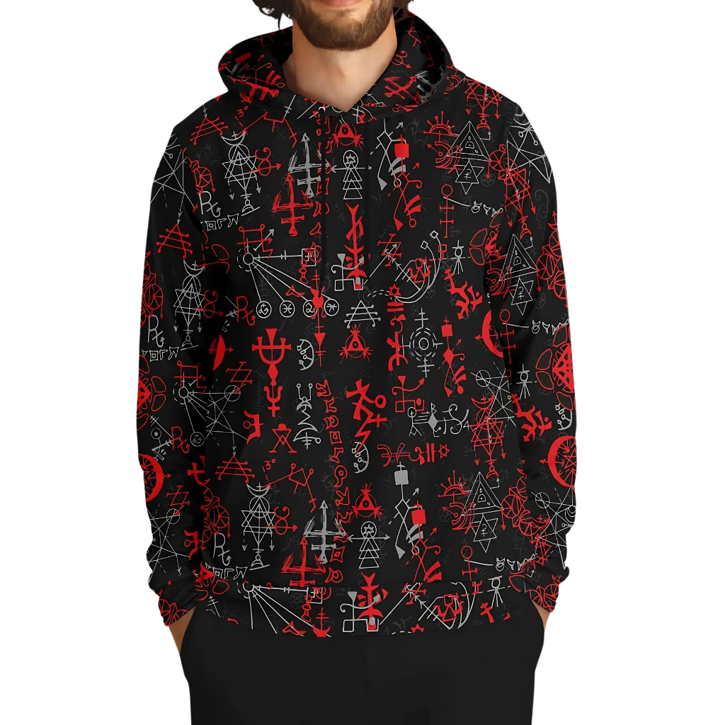 Sport Hoodies With Mystic Symbol Magic Print