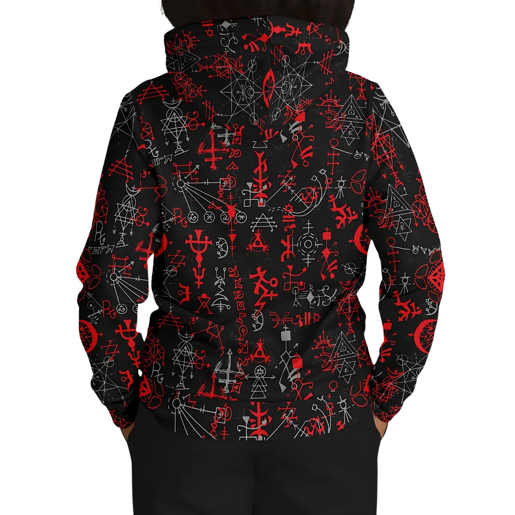 Sport Hoodies With Mystic Symbol Magic Print