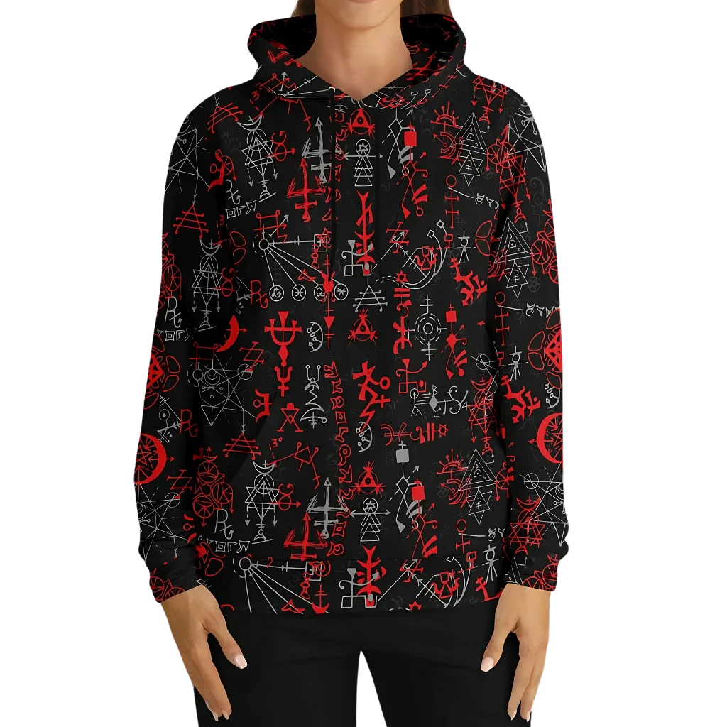 Sport Hoodies With Mystic Symbol Magic Print