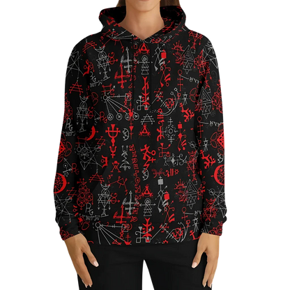 Sport Hoodies With Mystic Symbol Magic Print