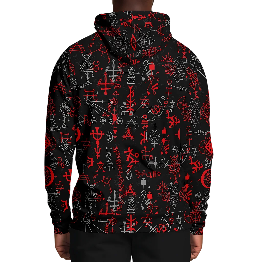 Sport Hoodies With Mystic Symbol Magic Print