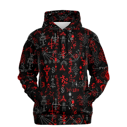 Sport Hoodies With Mystic Symbol Magic Print - XS