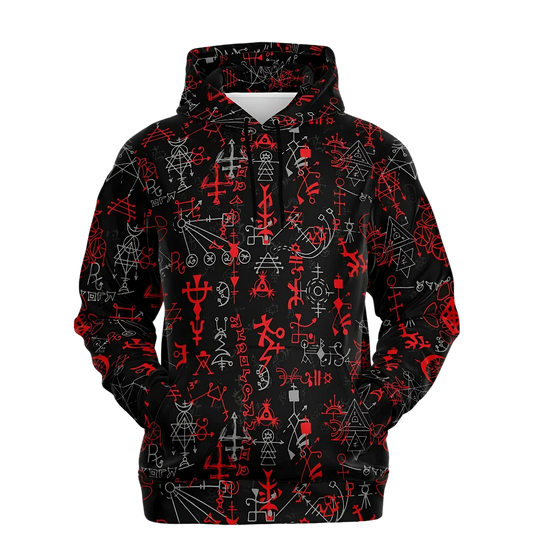 Sport Hoodies With Mystic Symbol Magic Print - XS