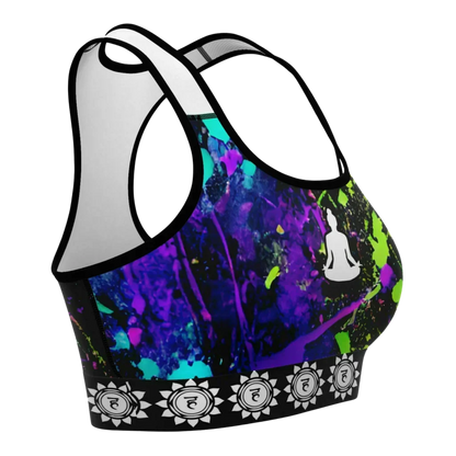 Sports Bras Yoga With Lotus And Chakra Print