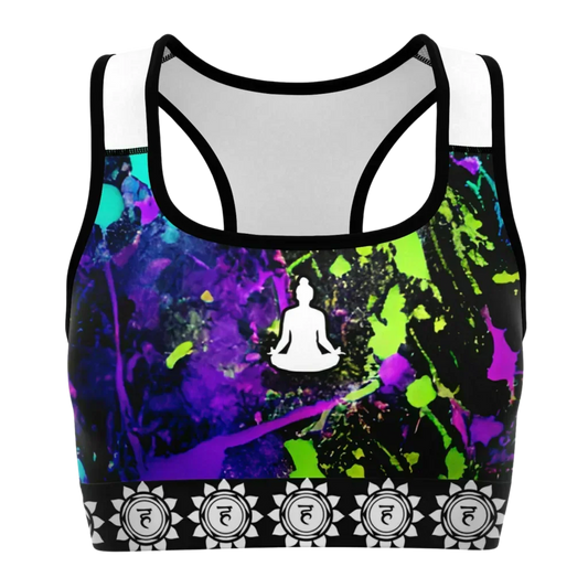 Sports Bras Yoga With Lotus And Chakra Print - XS