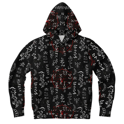 Sports Hoodie With Alchemy Symbol Print