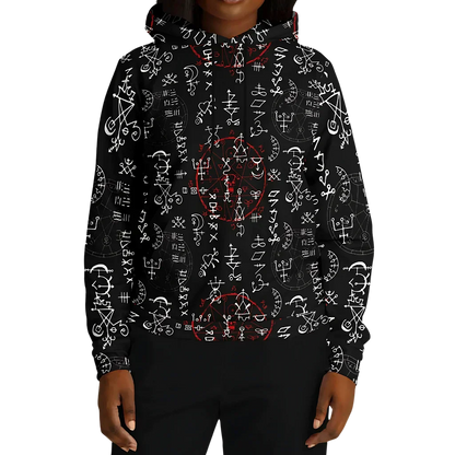 Sports Hoodie With Alchemy Symbol Print