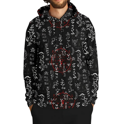 Sports Hoodie With Alchemy Symbol Print