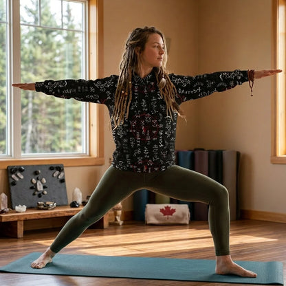 Sports Hoodie With Alchemy Symbol Print