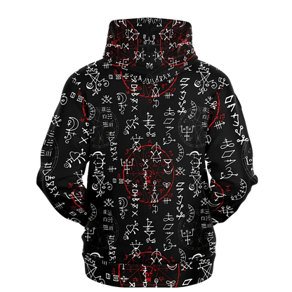 Sports Hoodie With Alchemy Symbol Print