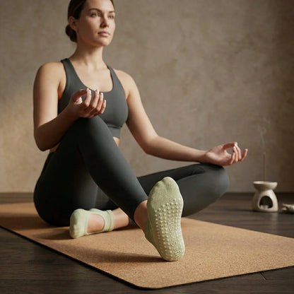 Sticky Socks Barre With Non Slip Grip And Soft Cotton