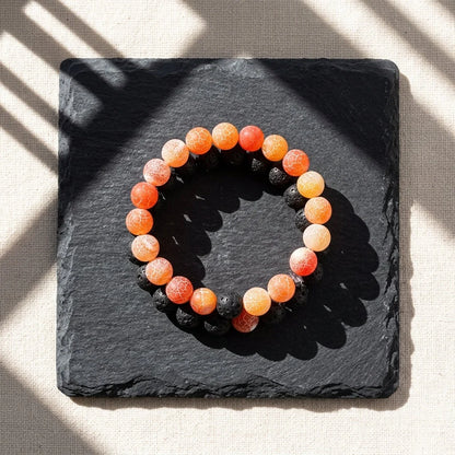 Stone Charm Beaded Bracelet For Couples