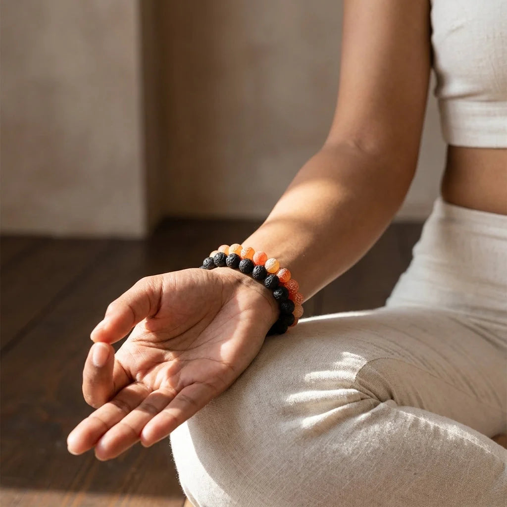 Stone Charm Beaded Bracelet For Couples