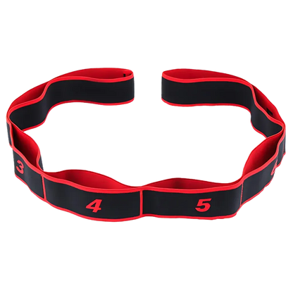 Stretch Strap With Loops For Flexibility Training - Bright Red