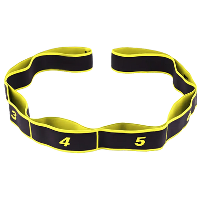 Stretch Strap With Loops For Flexibility Training - Yellow