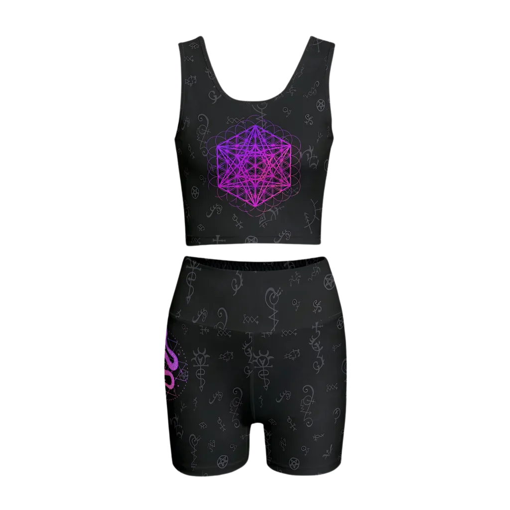 Tetra Soul Chakra Yoga Short Sets For Women - S