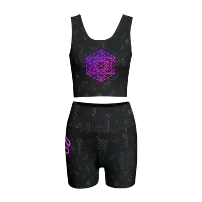 Tetra Soul Chakra Yoga Short Sets For Women - S