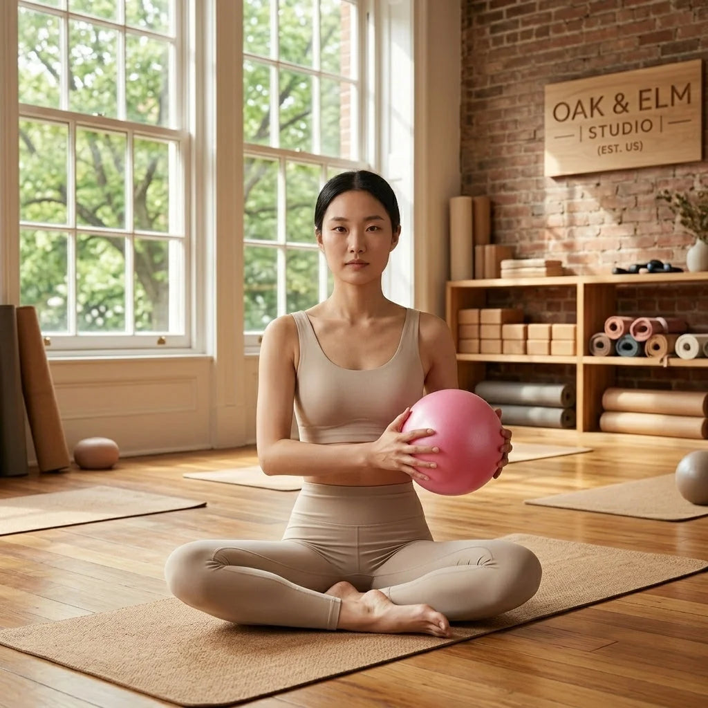 Textured Small Yoga Ball For Core And Balance Workouts