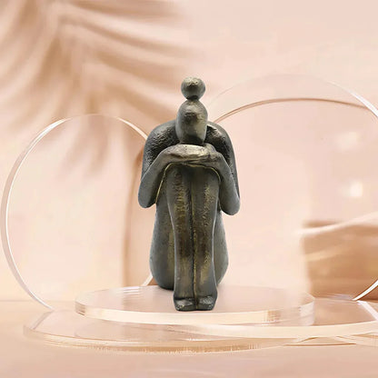 Thinker Pose Resin Yoga Sculpture Bookstop