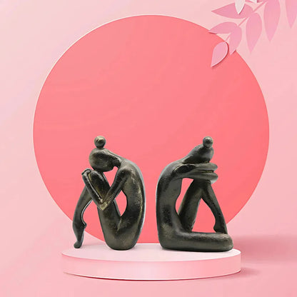 Thinker Pose Resin Yoga Sculpture Bookstop
