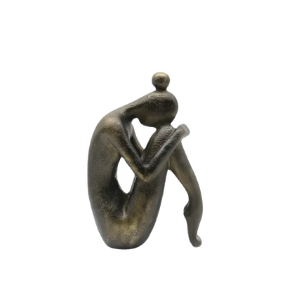 Thinker Pose Resin Yoga Sculpture Bookstop