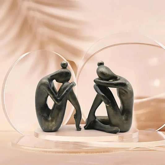 Thinker Pose Resin Yoga Sculpture Bookstop